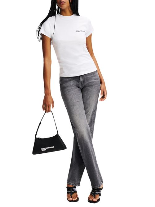 T-shirt bianca in cotone Karl Lagerfeld jeans | A1W17004100